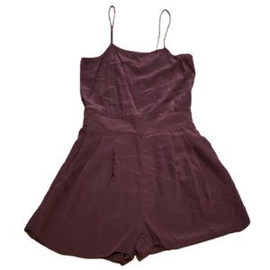 Aritzia Wilfred Romper 100% Silk Breathable Summer Purple | Women's XS Pre-owned